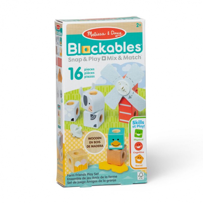 Melissa & Doug Blockables gradbeni set farma