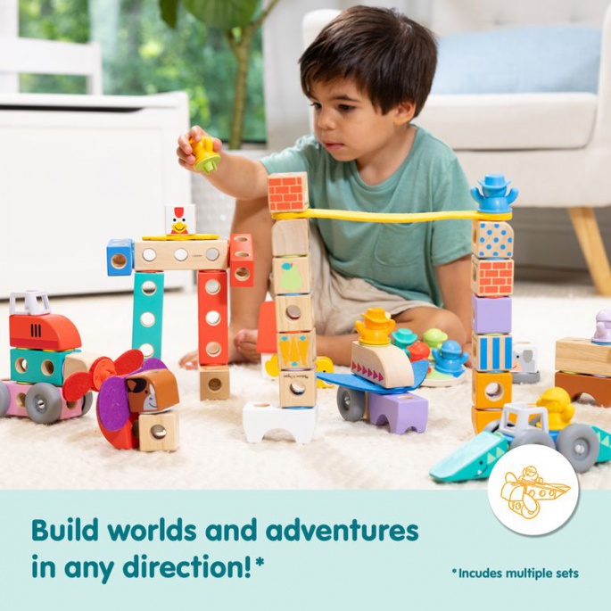 Melissa & Doug Blockables gradbeni set divjad