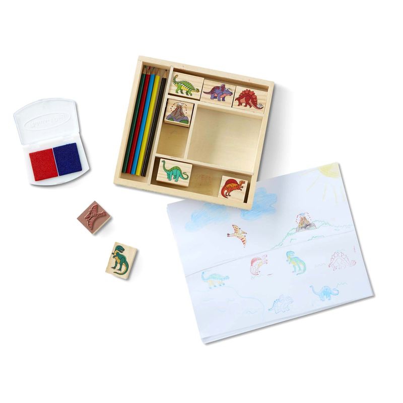 Melissa & Doug lesene žigi z pralnimi barvami Dinozavri