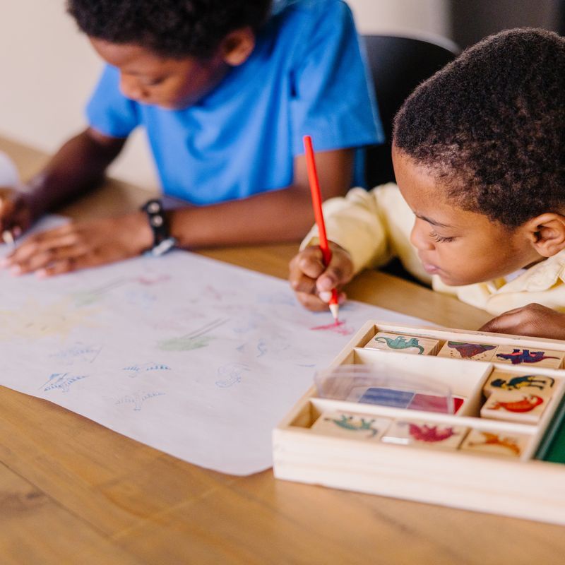 Melissa & Doug lesene žigi z pralnimi barvami Dinozavri