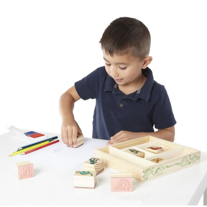 Melissa & Doug lesene žigi z pralnimi barvami Dinozavri