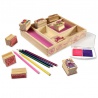 Melissa & Doug lesena štampiljka z pralnimi barvami – veseli prijatelji