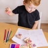 Melissa & Doug lesena štampiljka z pralnimi barvami – veseli prijatelji