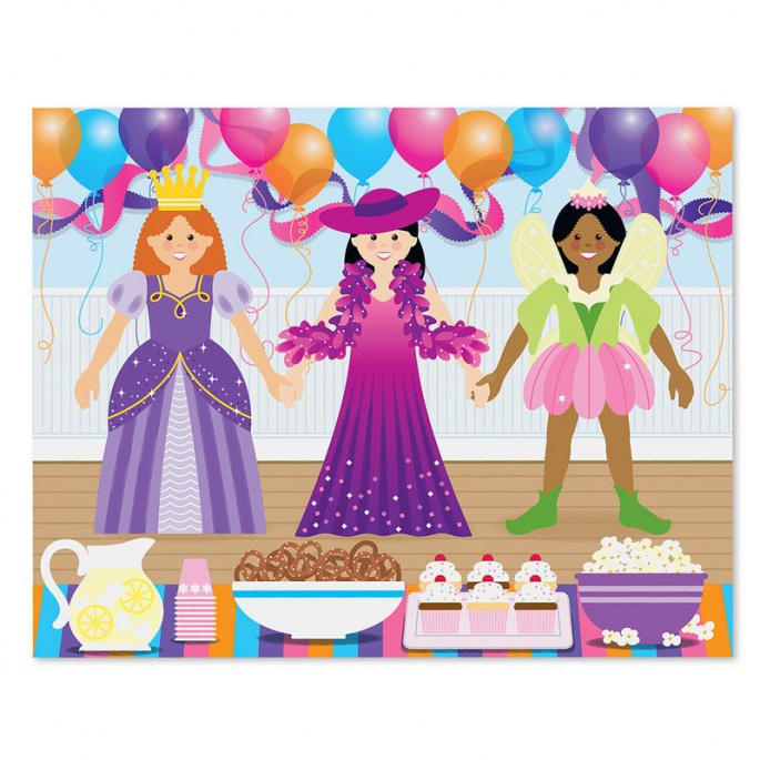 Melissa & Doug nalepke večkratne uporabe s podlogo - oblačenje