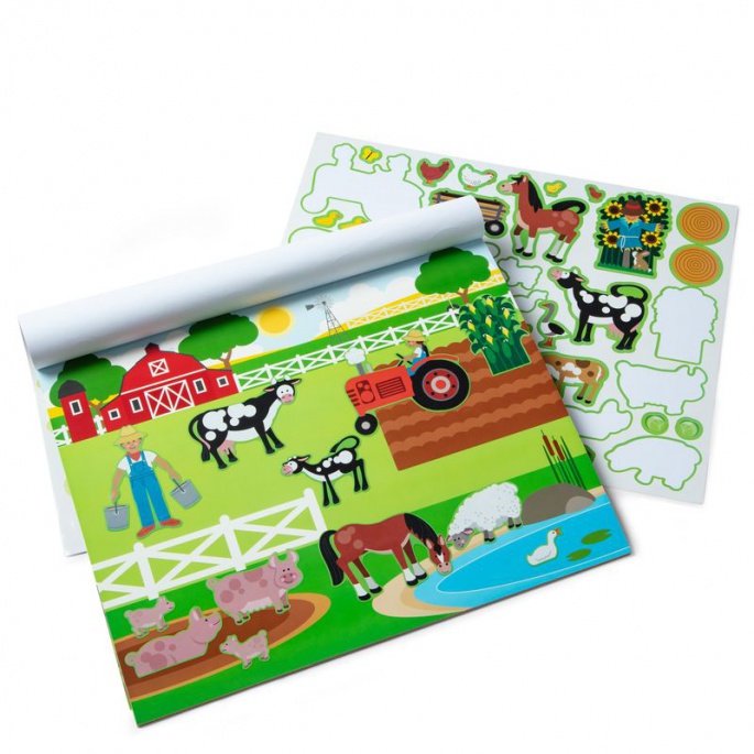 Melissa & Doug nalepke za večkratno uporabo s podlago - svet živali