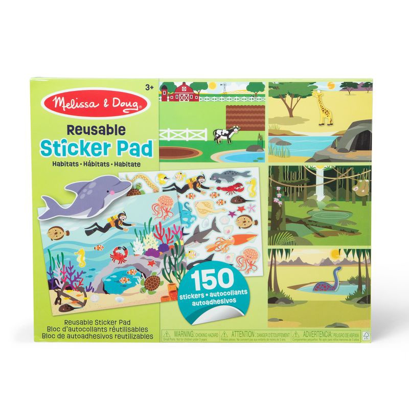 Melissa & Doug nalepke za večkratno uporabo s podlago - svet živali