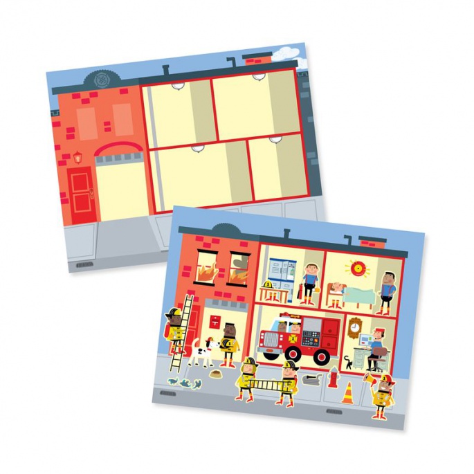 Melissa & Doug nalepke večkratno uporabne z podlago - mesto
