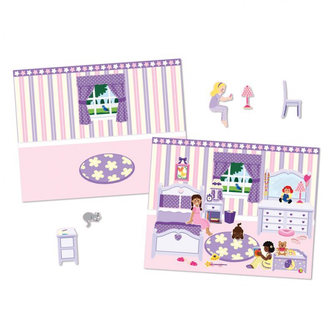 Melissa & Doug nalepke z večkratno uporabo s podlago - hiša