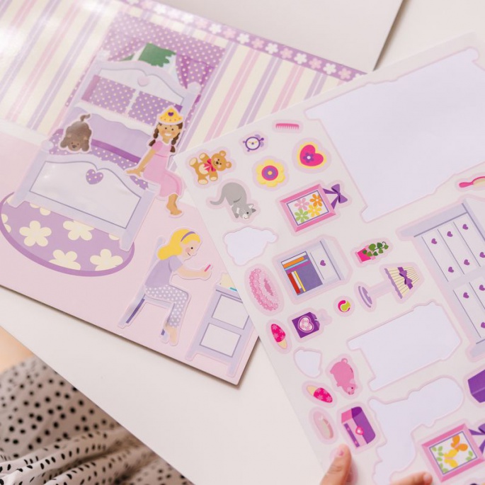 Melissa & Doug nalepke z večkratno uporabo s podlago - hiša