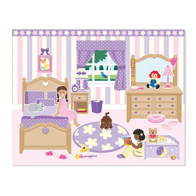 Melissa & Doug nalepke z večkratno uporabo s podlago - hiša