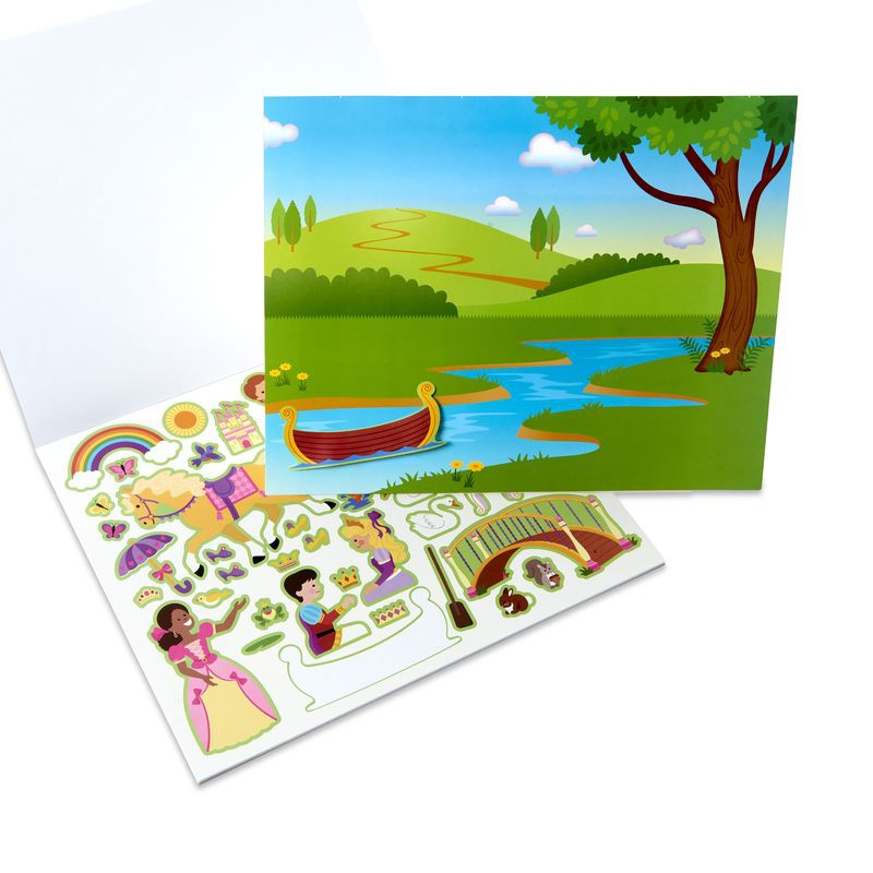 Melissa & Doug nalepke, ki jih je mogoče večkrat uporabiti s podlogo - grad