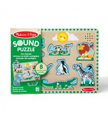 Melissa & Doug lesena sestavljanka zvočni efekti živali iz ZOO