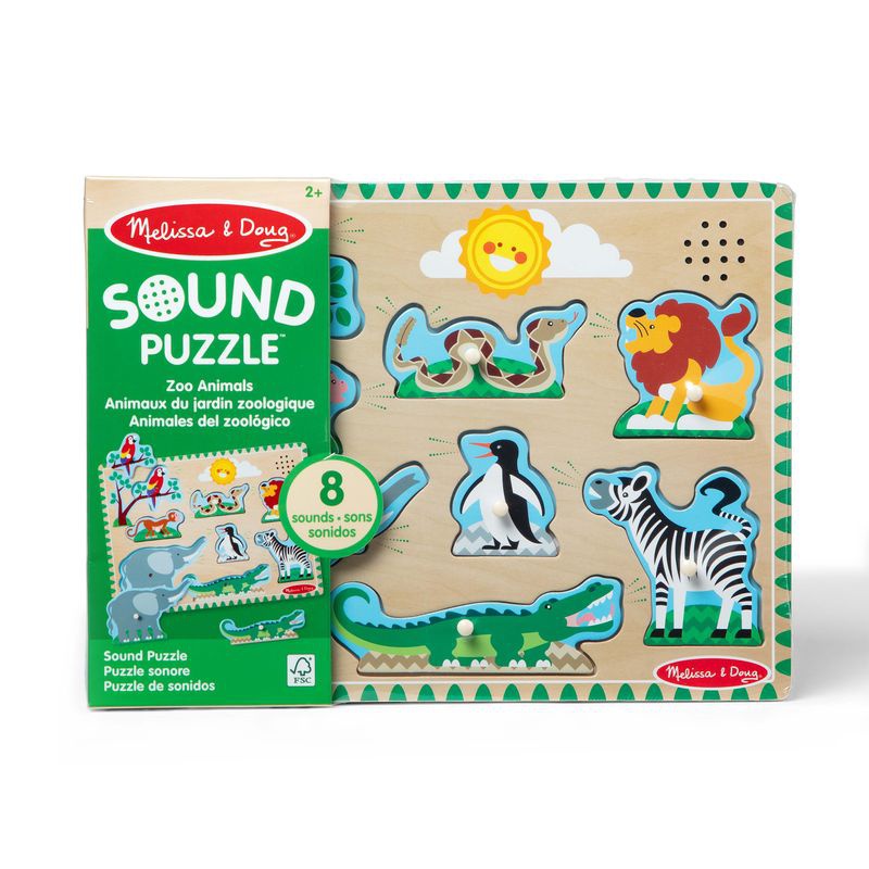 Melissa & Doug lesena sestavljanka zvočni efekti živali iz ZOO