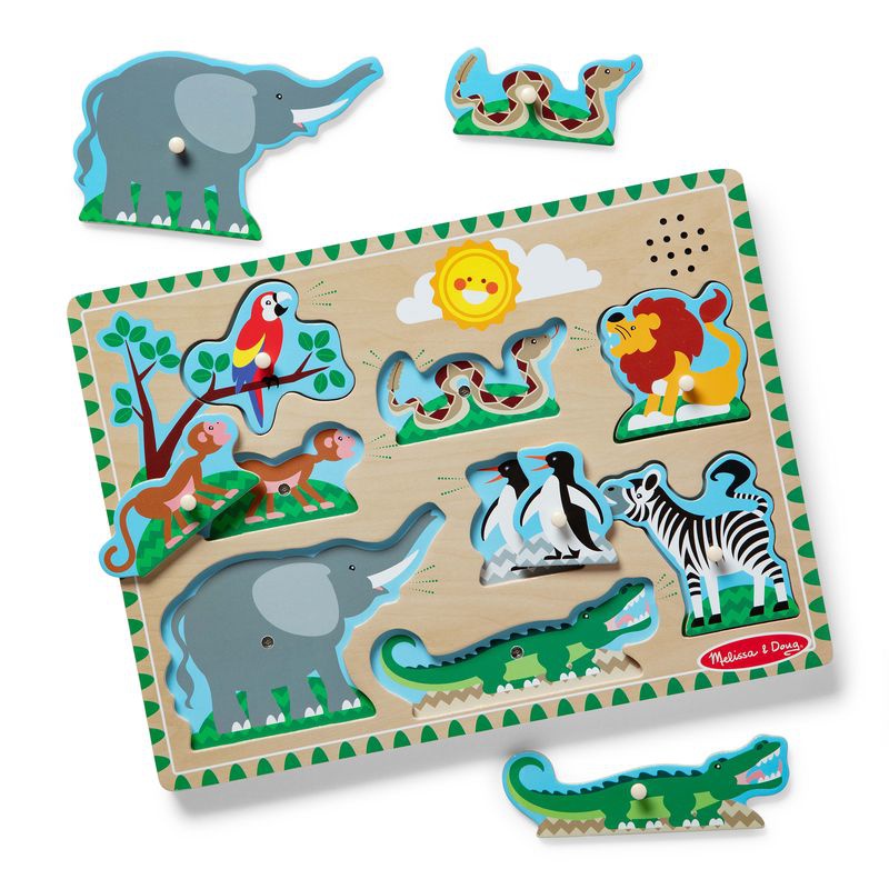 Melissa & Doug lesena sestavljanka zvočni efekti živali iz ZOO