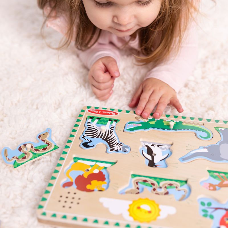 Melissa & Doug lesena sestavljanka zvočni efekti živali iz ZOO