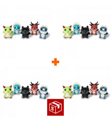 AKCIJA 3+1 brezplačno: Kako izuriti svojega zmaja - 4 plišasti zmaji v sodu za ceno 3