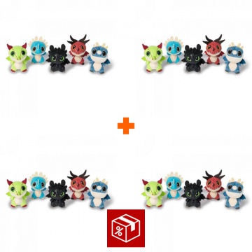 AKCIJA 3+1 brezplačno: Kako izuriti svojega zmaja - 4 plišasti zmaji v sodu za ceno 3