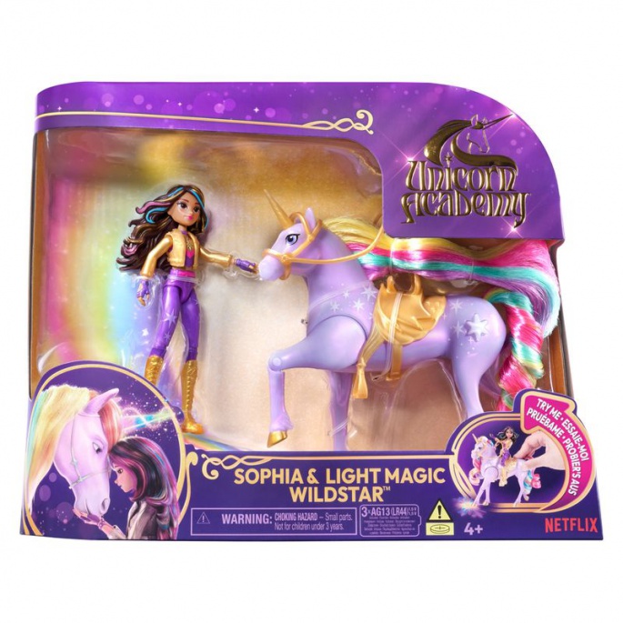 Ugodni set: Unicorn Academy Sophia & Wildstar 11 cm + ogrlica s prstanom