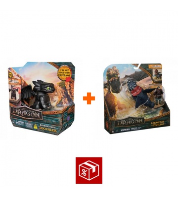 Ugodni komplet: Kako izuriti svojega zmaja mini zmaj z zvoki in gibanje Brezzobi + Gronckle in Škilek