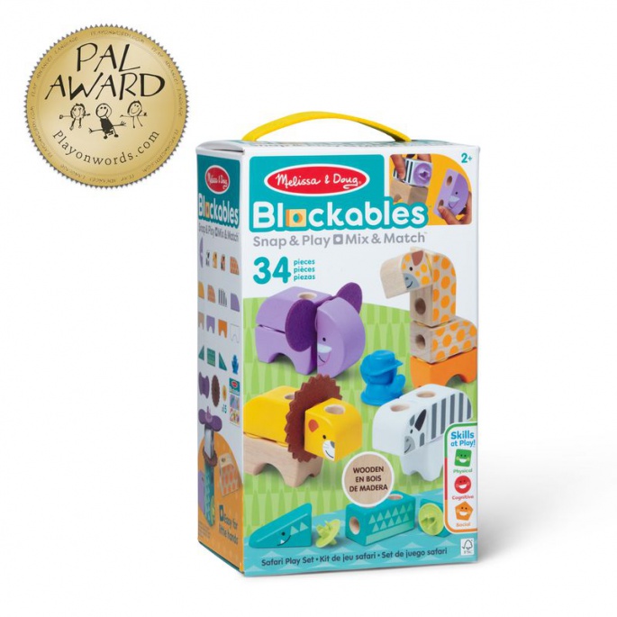 AKCIJA: Melissa & Doug Blockables safari konstrukcija + brezplačne vodne pravljice