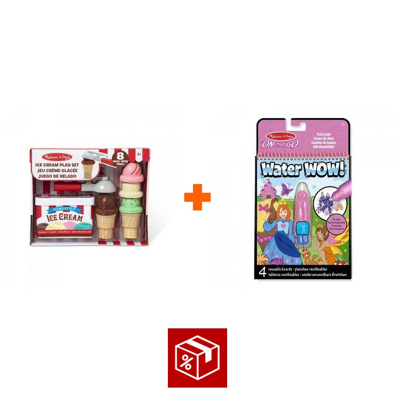 AKCIJA: Melissa & Doug komplet za sladoledne kroglice + Water WOW vodno čarobno barvanje pravljice BREZPLAČNO