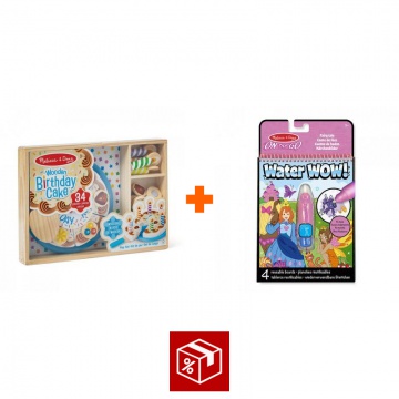 AKCIJA: Melissa & Doug rojstnodnevna torta set + Water WOW čarovnija z vodo pravljice BREZPLAČNO