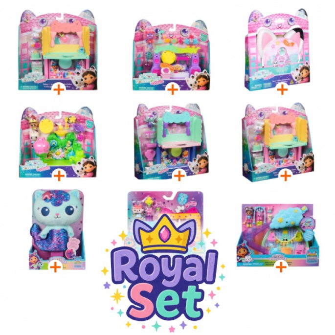 Kraljevski set: 9 dodatkov k velikemu Gábininu domečku + plišasti Mercat BREZPLAČNO