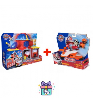 Paket ponudba: Paw Patrol Fire Rescue gasilska postaja + Fire Rescue vozilo Zuma