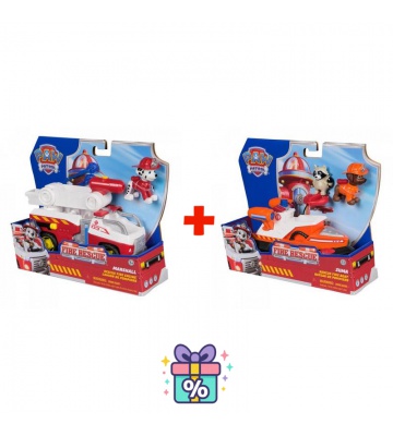 Ugoden komplet: Paw Patrol Fire Rescue vozilo Marshall + Fire Rescue vozilo Zuma