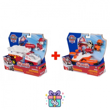 Ugoden komplet: Paw Patrol Fire Rescue vozilo Marshall + Fire Rescue vozilo Zuma