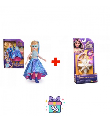 Paket ugodnosti: Unicorn Academy deluxe punčka Isabel 24 cm + ogrlica s prstanom