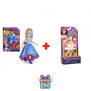 Paket ugodnosti: Unicorn Academy deluxe punčka Isabel 24 cm + ogrlica s prstanom
