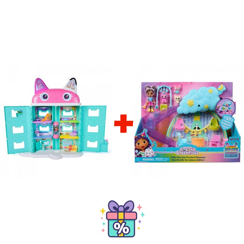 Ugoden set: Gabby’s Dollhouse iz filma: Velika hiša iz filma + igralni set za jaslice