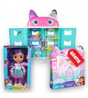 AKCIJA: Gabby’s Dollhouse velik hiša iz filma + interaktivna lutka + ušesca BREZPLAČNO