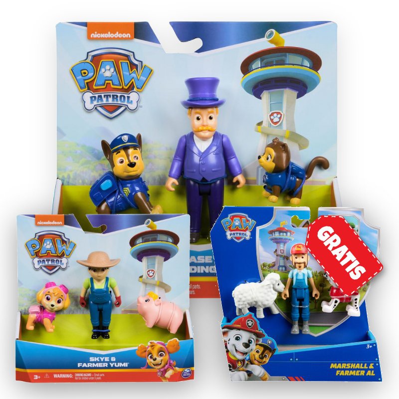 AKCIJA: Paw Patrol Humdinger in Chase + Yumi in Skye + Marshal in kmet Al BREZPLAČNO