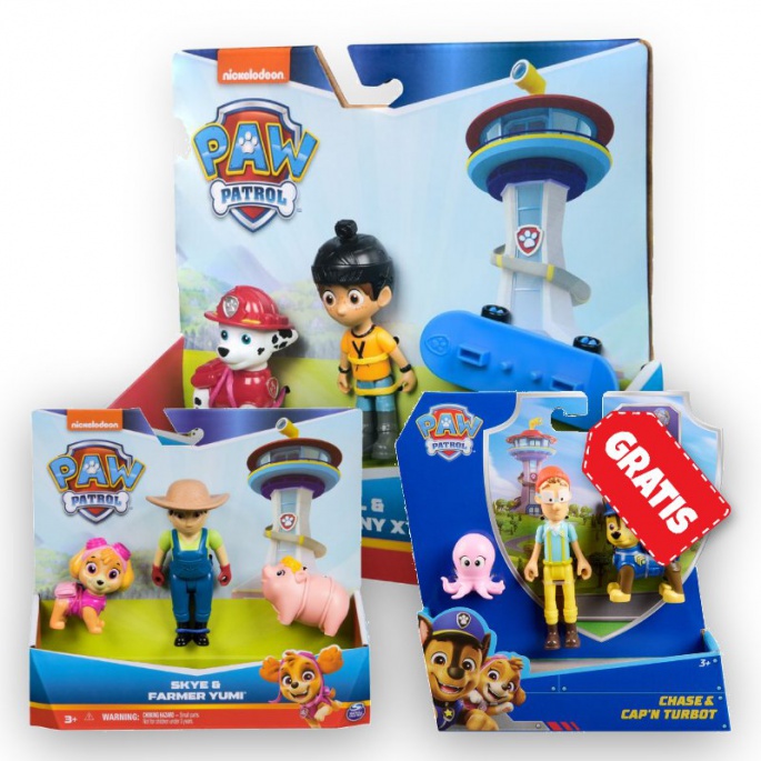 AKCIJA: Paw Patrol Danny X in Marshall + Yumi in Skye + Chase in kapitan Turbot BREZPLAČNO