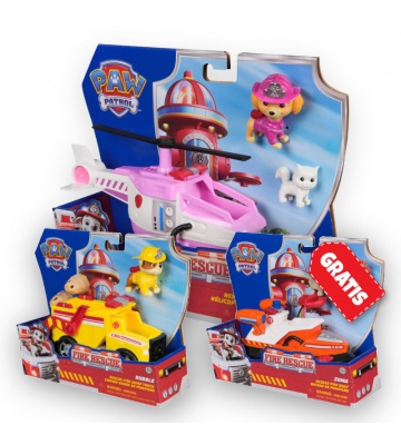 AKCIJA: Paw Patrol Fire Rescue vozila Skye + Rubble + Zuma BREZPLAČNO