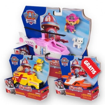 AKCIJA: Paw Patrol Fire Rescue vozila Skye + Rubble + Zuma BREZPLAČNO