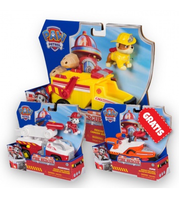 AKCIJA: Paw Patrol vozila Fire Rescue Rubble + Marshall + Zuma BREZPLAČNO