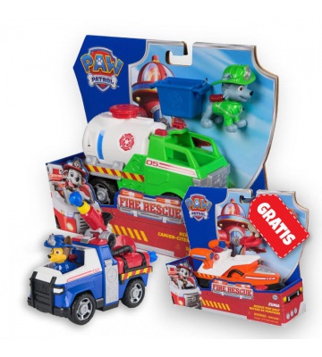 AKCIJA: Paw Patrol Fire Rescue vozila Rocky + Chase + Zuma BREZPLAČNO
