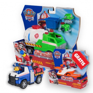 AKCIJA: Paw Patrol Fire Rescue vozila Rocky + Chase + Zuma BREZPLAČNO