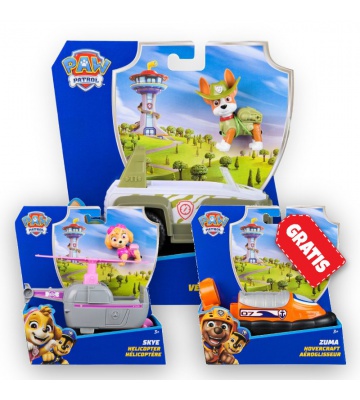 AKCIJA: Paw Patrol osnovna vozila Tracker + Skye + Zuma BREZPLAČNO