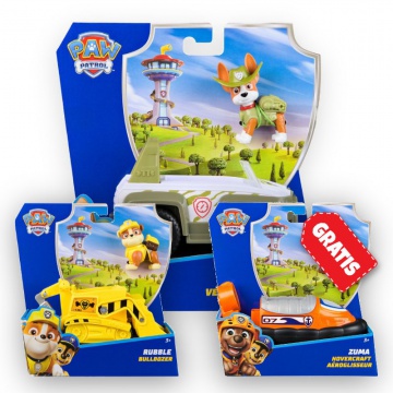 AKCIJA: Paw Patrol osnovna vozila Tracker + Rubble + Zuma BREZPLAČNO