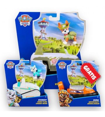 AKCIJA: Paw Patrol osnovna vozila Tracker + Everest + Zuma BREZPLAČNO