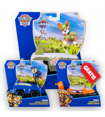 AKCIJA: osnovna vozila Paw Patrol Tracker + Chase + Zuma BREZPLAČNO