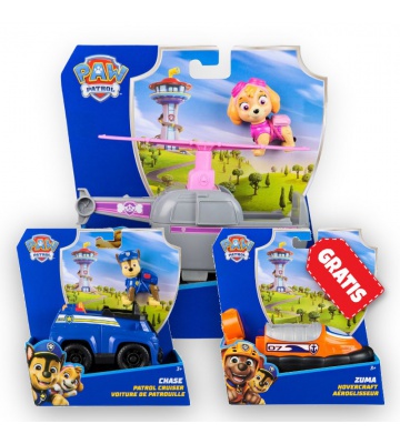 AKCIJA: Paw Patrol osnovna vozila Skye + Chase + Zuma GRATIS