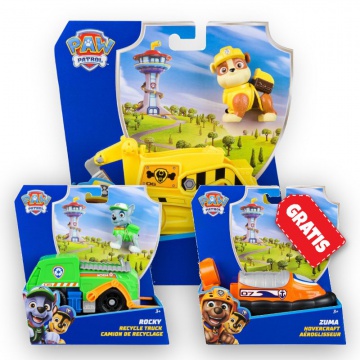 AKCIJA: Paw Patrol osnovna vozila Rubble + Rocky + Zuma BREZPLAČNO