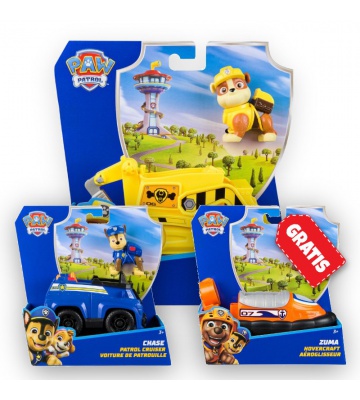 AKCIJA: Paw Patrol osnovna vozila Rubble + Chase + Zuma BREZPLAČNO