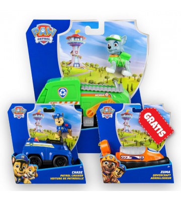 AKCIJA: Paw Patrol osnovna vozila Rocky + Chase + Zuma BREZPLAČNO