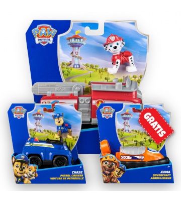 AKCIJA: osnovna vozila Paw Patrol Marshall + Chase + Zuma BREZPLAČNO